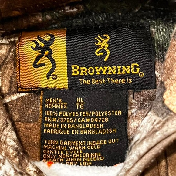 Browning Realtree Camo Pullover Hoodie Men's XL Hunting Gorpcore Outdoor - Picture 2 of 4
